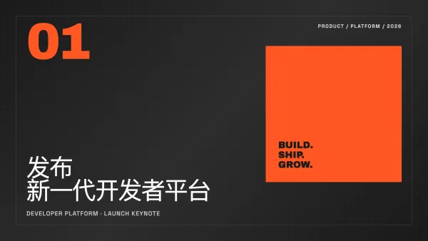 现代卡片风格 PPT 模板预览
