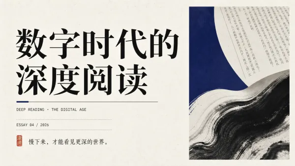 电子墨水杂志风格 PPT 模板预览