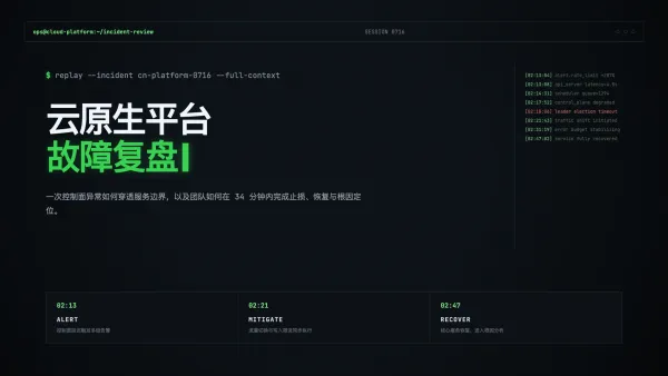终端风格 PPT 模板预览