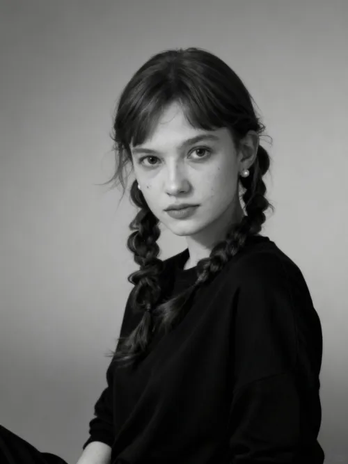 Retrato en blanco y negro Capturas de rostros monocromáticos atemporales.
