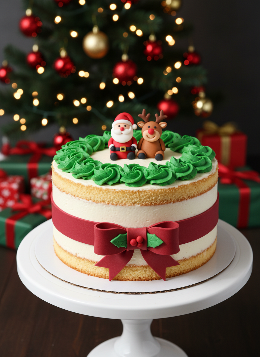 Christmas-Themed Cake