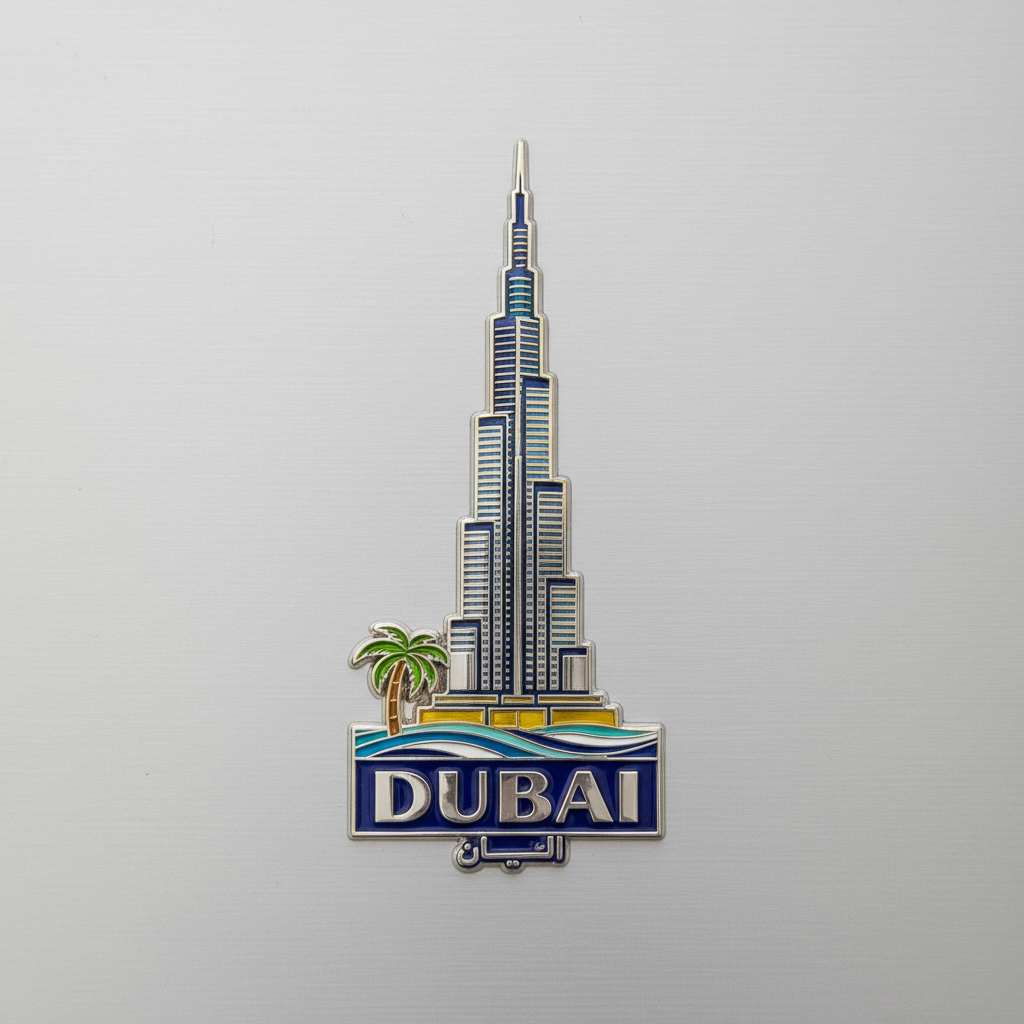 AI生成珐琅金属冰箱贴