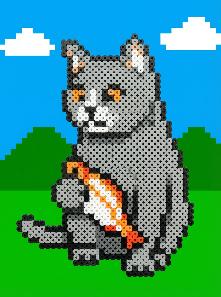 Finished Perler Bead Art