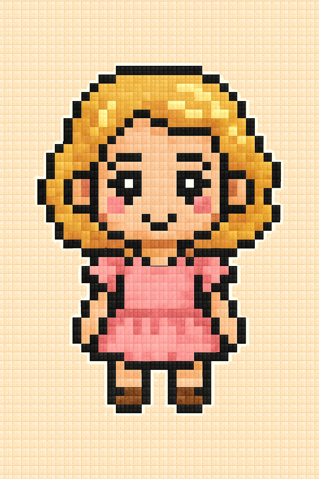 Perler Bead Pixelated Style