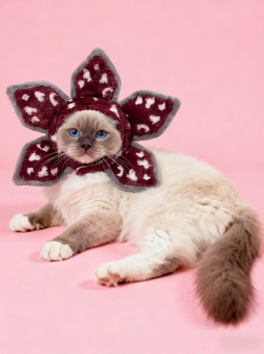 Cat Cosplaying as Dart from Stranger Things