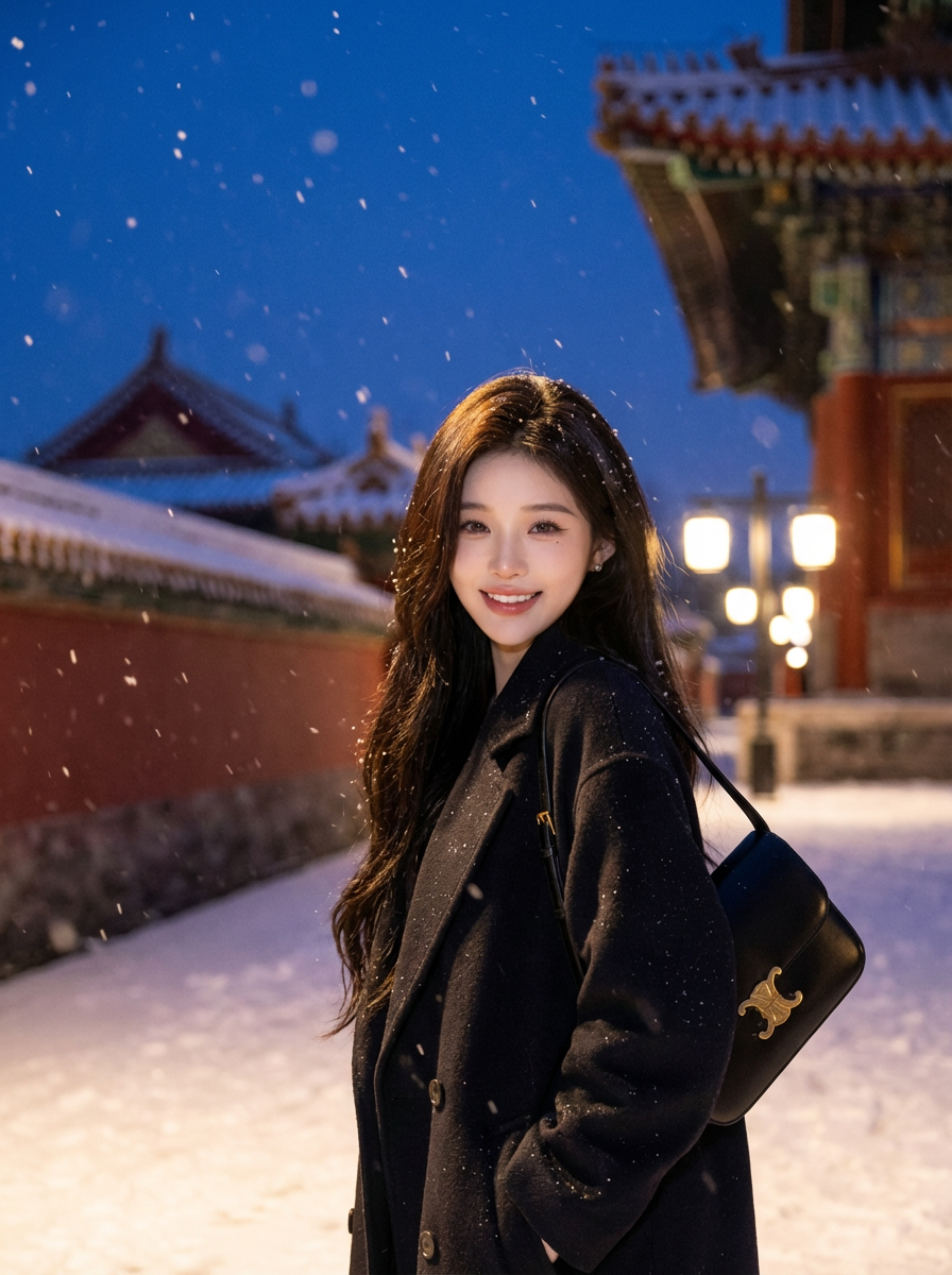 First Snow at the Forbidden City Portrait
