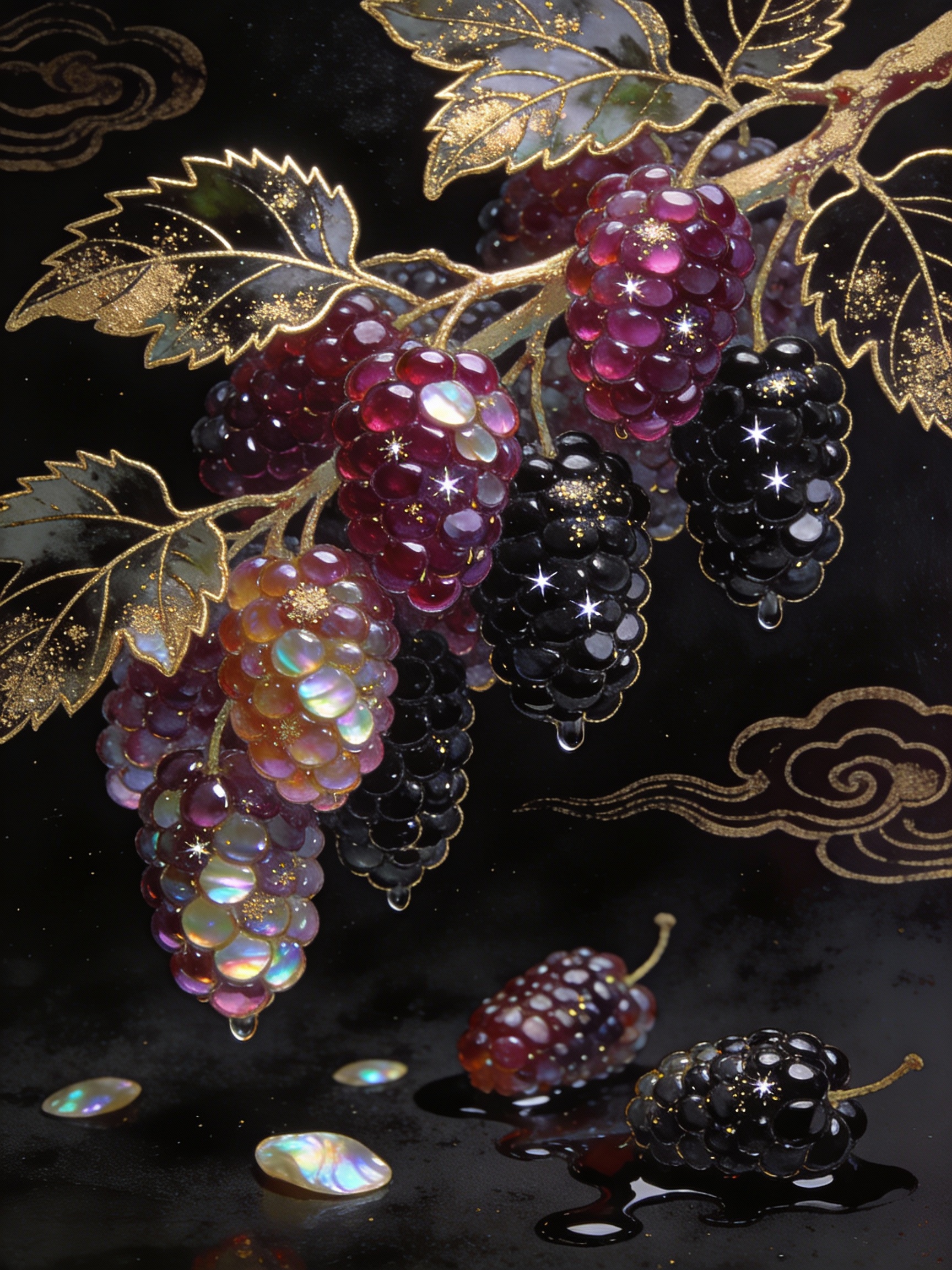 MOP and Glass Texture Creative Illustration