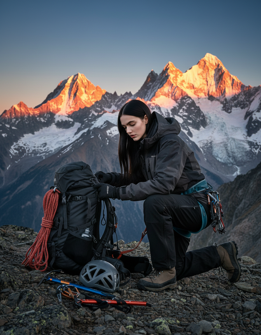 Golden Sunlit Mountains Portrait