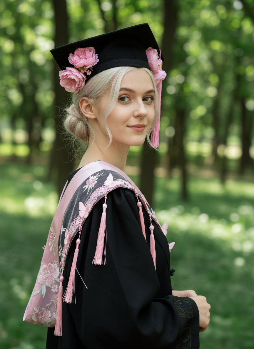 Graduation Photo with Hairpins
