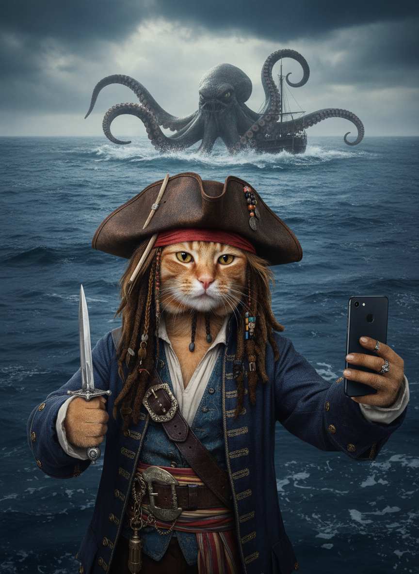 海盗萌宠AI图片生成 | 灵感 | iMini AI