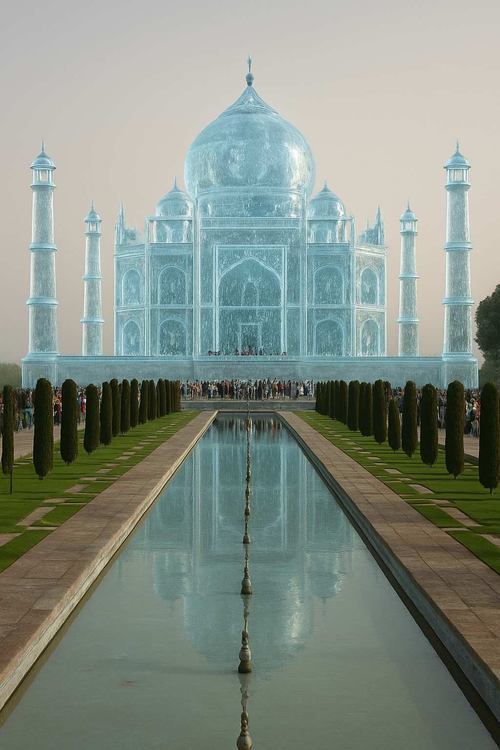 冰雕建筑AI图片生成 | 灵感 | iMini AI