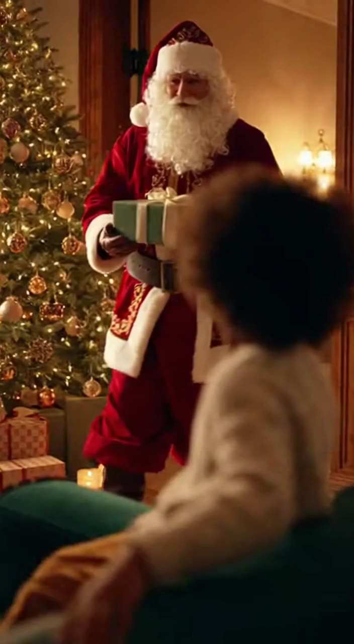 Cozy Magical Santa Delivers Personalized Gifts Scene AI Video Generator
