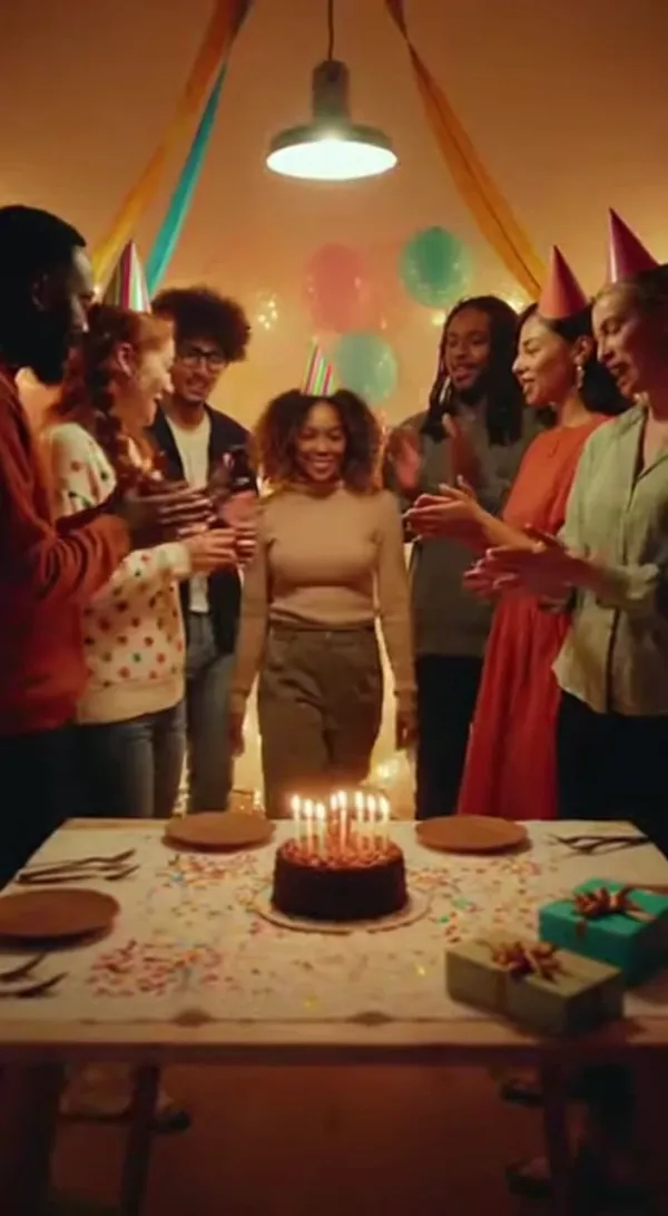 Warm Happy Birthday Wishes for Atmospheric Creative Short Video Clips AI Video Generator