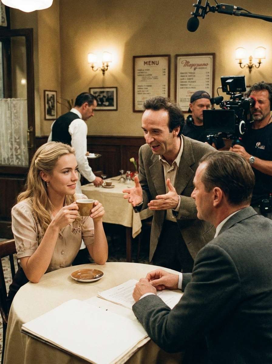 Life Is Beautiful On-Set Group Photo