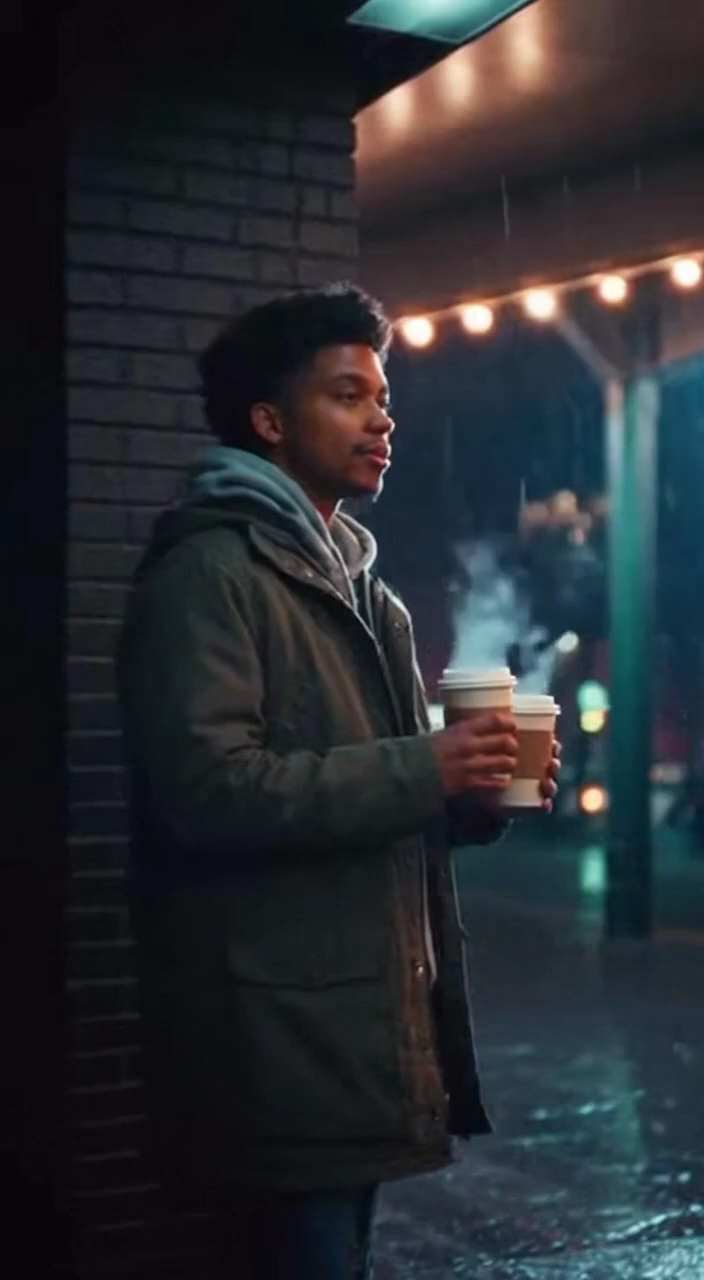 City Train Night Scene Vibe AI Video Generator