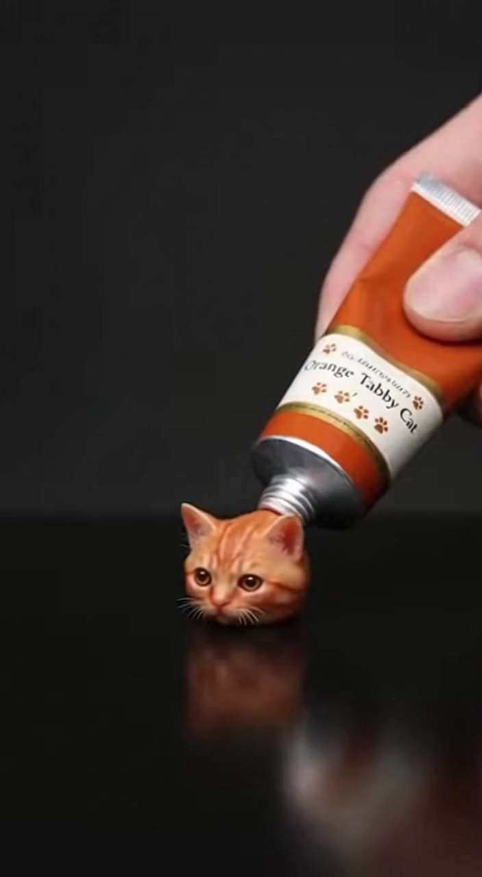 Whimsical Squeezing Animals from Paint Tubes Art Clip AI Video Generator