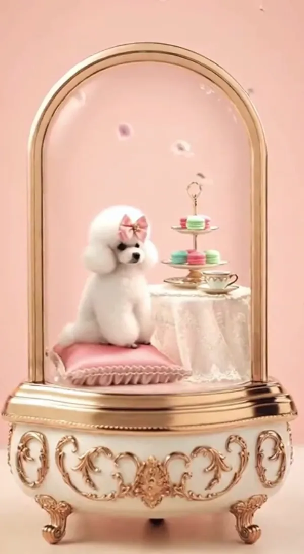 Charming Pet Music Box Cute Montage Footage AI Video Generator