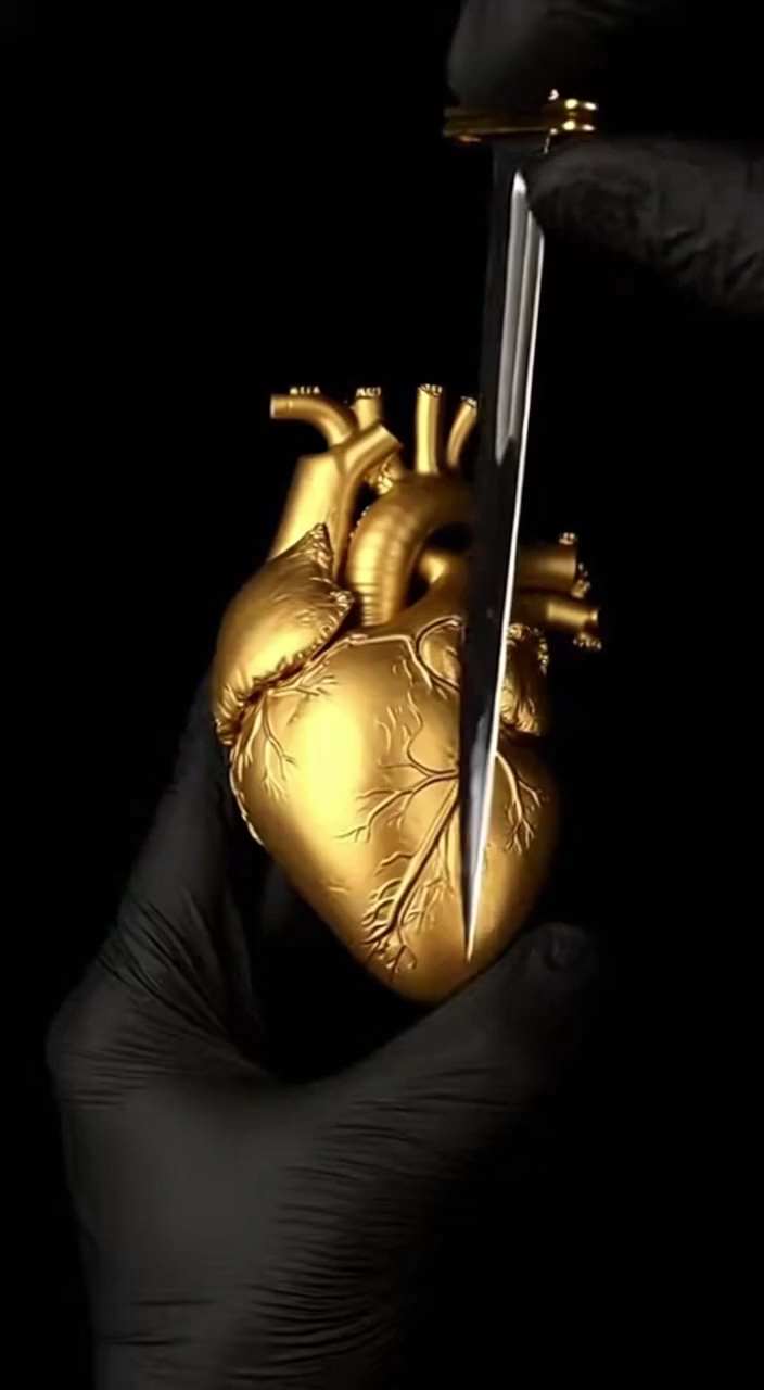 Relaxing Immersive ASMR Gold Cutting Scene AI Video Generator