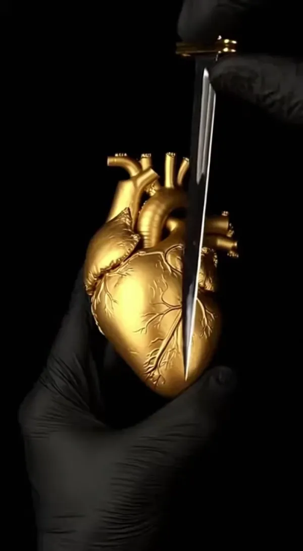 Relaxing Immersive ASMR Gold Cutting Scene AI Video Generator