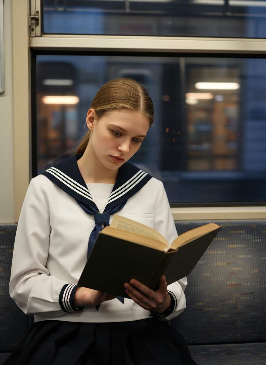 Subway-Themed Anime-Style Portrait