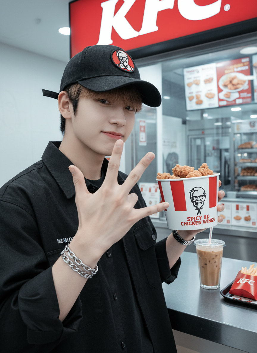 KFC-style photoshoot