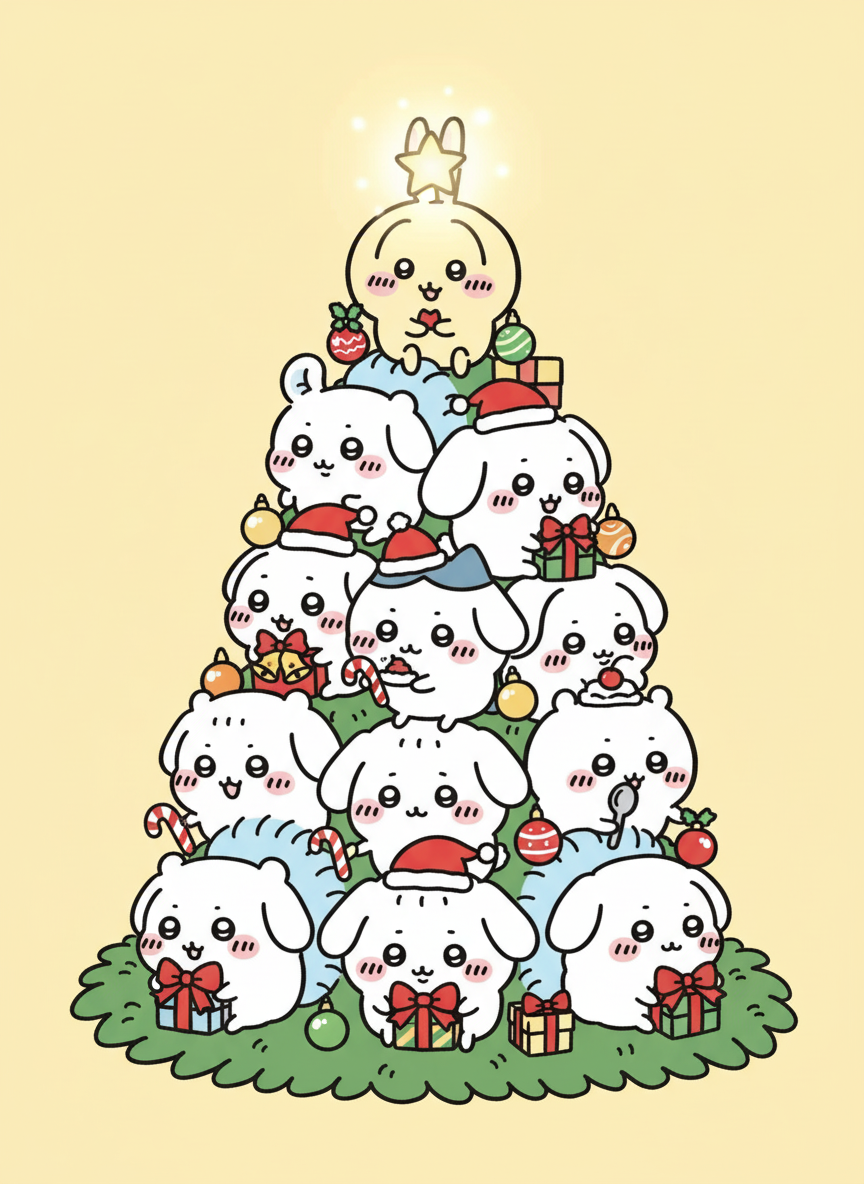 Stacking Christmas Tree Wallpaper