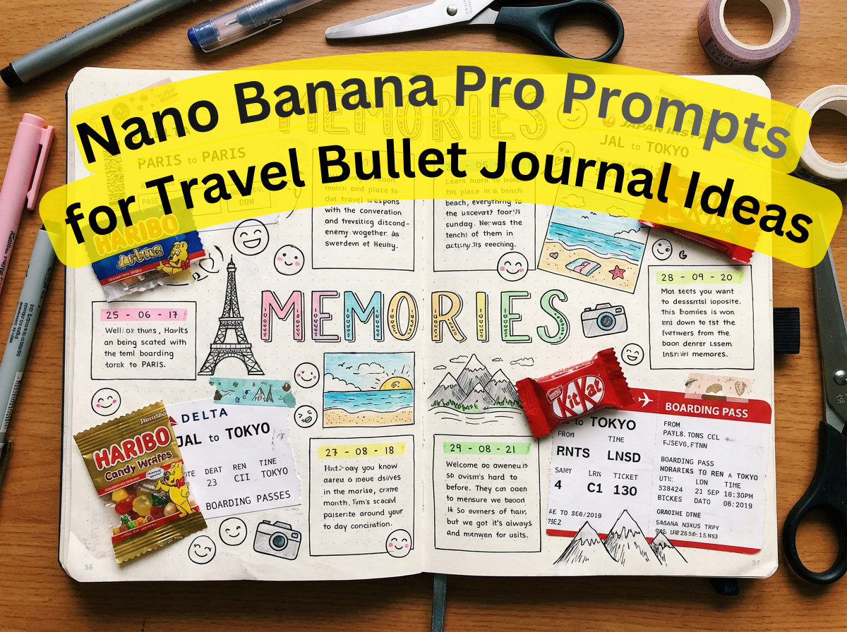 10 Best Nano Banana Pro Prompts for Travel Bullet Journal Ideas