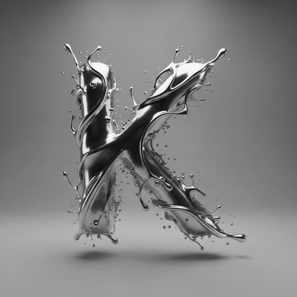 Liquid filled metal font