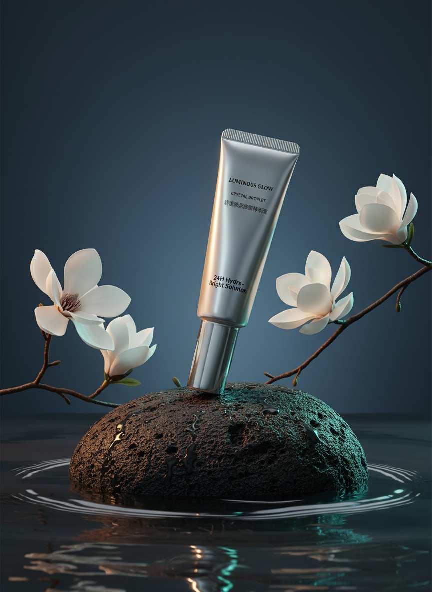 石头溪流背景电商图