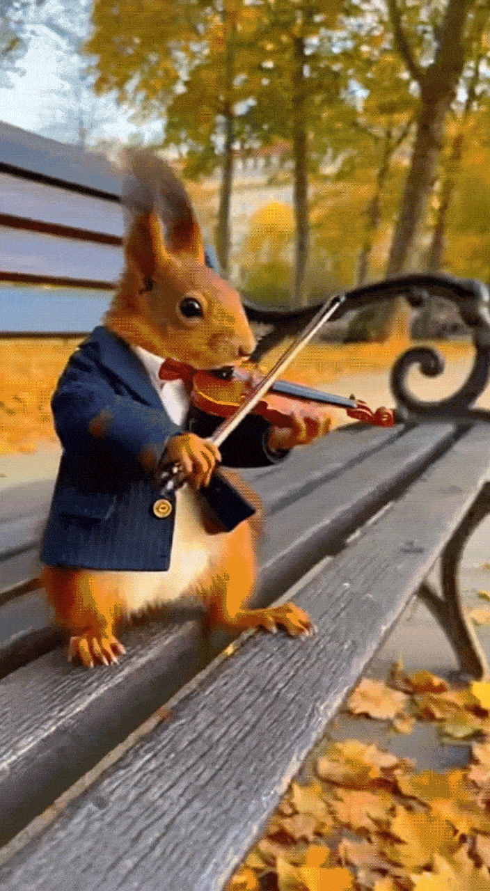 Animals playing musical instruments