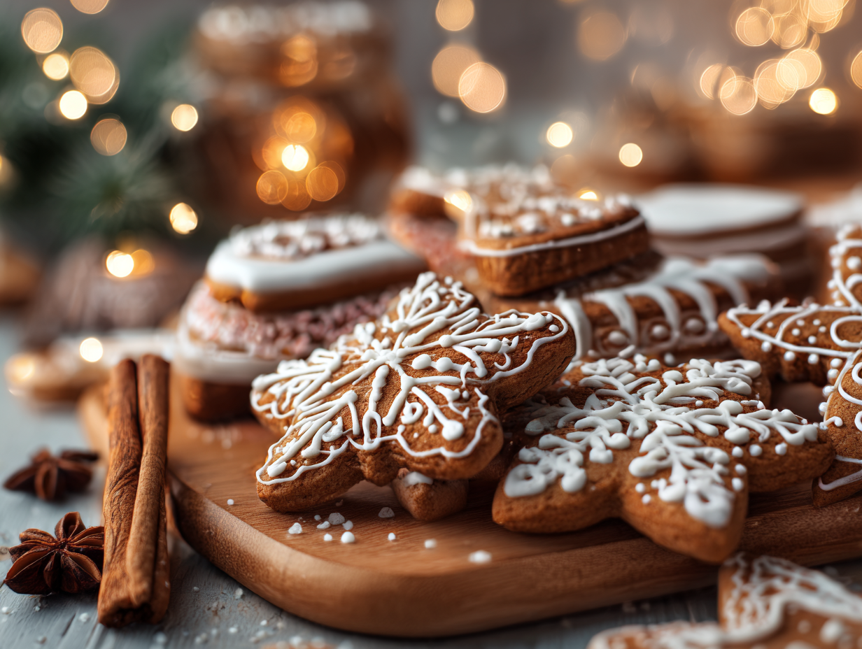 Christmas Food and Table Setting
