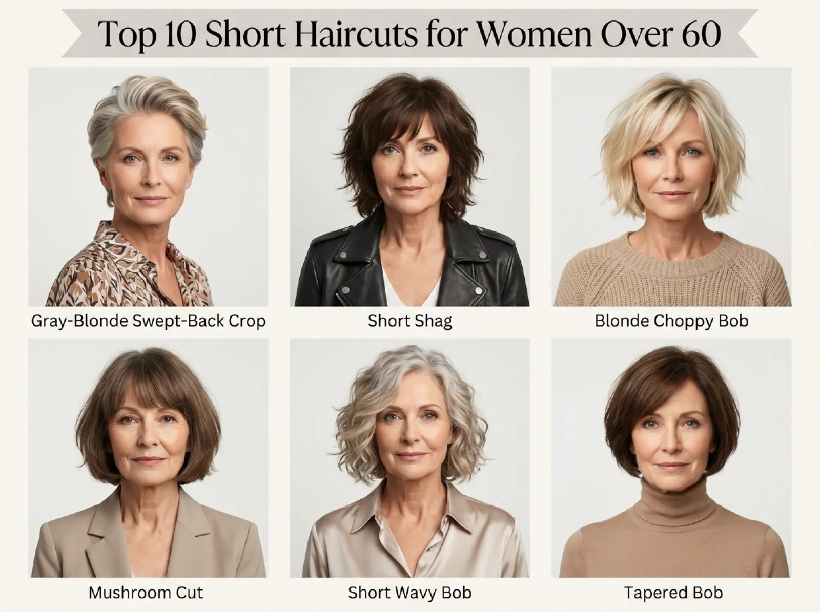 Top 10 Short Haircuts for Women Over 60