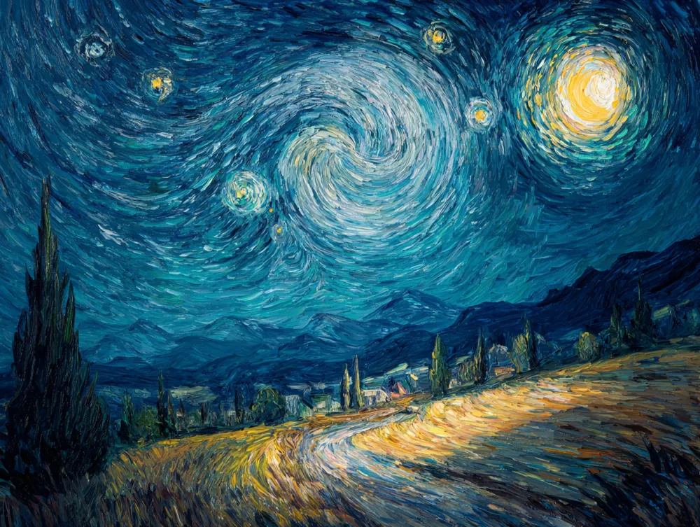 van Gogh starry night sky