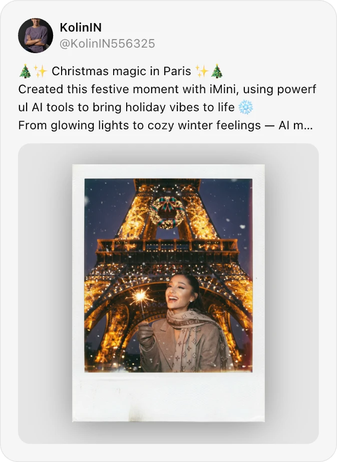 Christmas AI Image Generator Social Media Examples