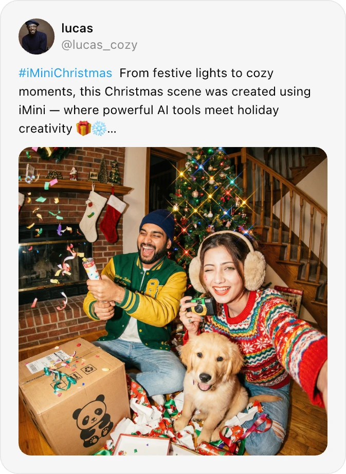 Christmas AI Image Generator Social Media Examples