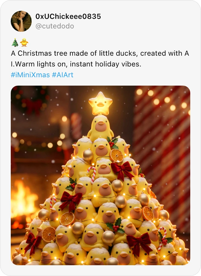 Christmas AI Image Generator Social Media Examples