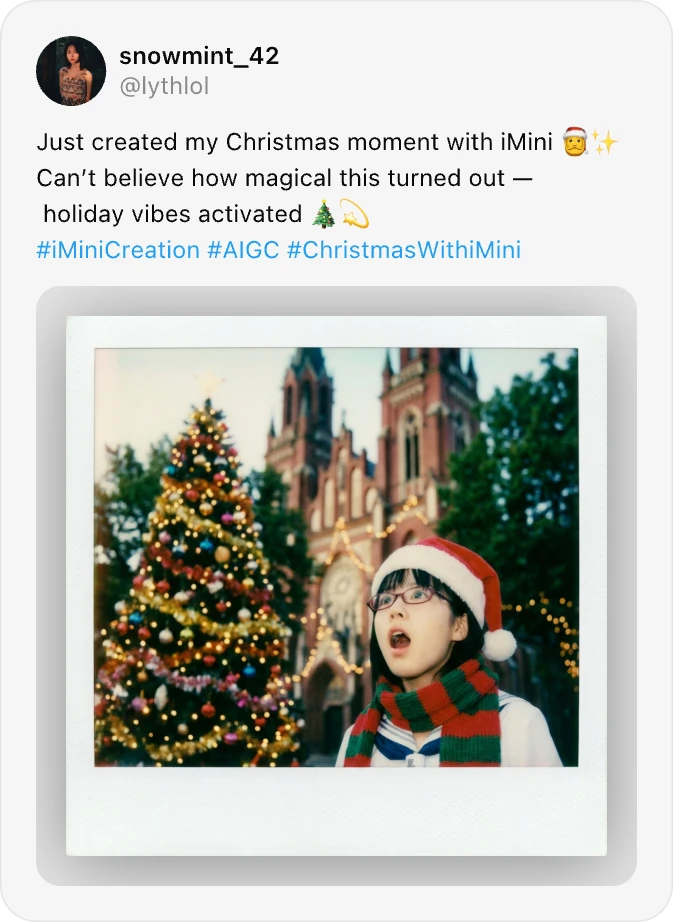 Christmas AI Image Generator Social Media Examples