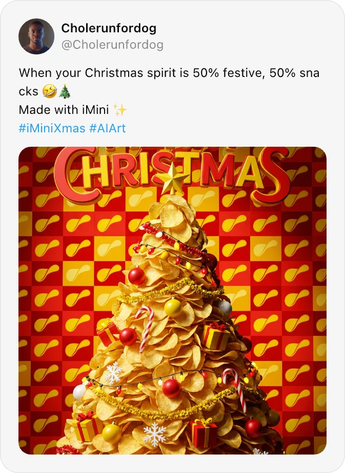 Christmas AI Image Generator Social Media Examples
